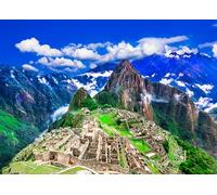 Puzzle da 1000 pezzi per adulti - Paesaggio Machu Picchu Perù - città incastata persa con antiche rovine, terrazze agricole e montagna Wayna Picchu - Puzzle di scene stimolanti (70 x 50 cm)