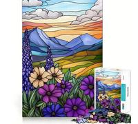 Puzzle da 1000 pezzi per adulti,paesaggio montano al tramonto,disegno dai bordi precisi,gioco di logica,divertimento e relax,regalo perfetto per le festività (50x75cm)