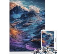 Puzzle da 1000 pezzi per adulti paesaggio montano da sogno decorazione per la casa giocattoli regali di Babbo Natale segreto gioco pratico allena il tuo cervello e le tue mani dimensioni 38x26cm