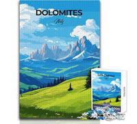Puzzle da 1000 pezzi per adulti, paesaggio montano delle Dolomiti, gioco stimolante, giocattoli, modello, assemblaggio, regalo di compleanno, dimensioni: 50x75cm