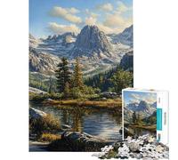 Puzzle da 1000 pezzi per adulti paesaggio montano e lacustre divertente gioco per adulti migliora la memoria stimolante da completare (dimensioni 38x52cm)