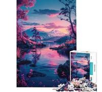 Puzzle da 1000 pezzi per adulti paesaggio montano giapponese gioco rilassante educativo sfida regalo di Babbo Natale segreto analisi e logica (dimensioni 38x26cm)