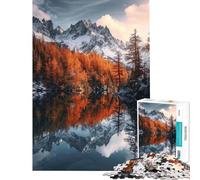Puzzle da 1000 pezzi per adulti paesaggio montano invernale gioco rilassante corsa a tempo ottimo regalo per gli appassionati di videogiochi (dimensioni 38x26cm)