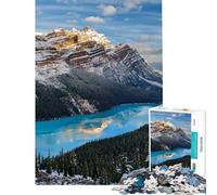 Puzzle da 1000 pezzi per adulti paesaggio montano invernale gioco rompicapo per adulti analisi e logica compleanno e Natale (dimensioni 38x52cm)