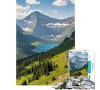 Puzzle da 1000 pezzi per adulti paesaggio montano lago e strada gioco rompicapo ideale per vacanze a casa per passare il tempo regalo di compleanno (dimensioni 38x26cm)