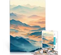 Puzzle da 1000 pezzi per adulti Paesaggio montano nebbioso Per il divertimento in famiglia offerte come regali per tutta la famiglia 70x100cm