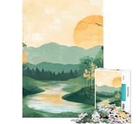 Puzzle da 1000 pezzi per adulti paesaggio montano sereno ideale come regalo Puzzle da 1000 pezzi per la decorazione della casa antistress regalo di Natale o compleanno (75x50cm)