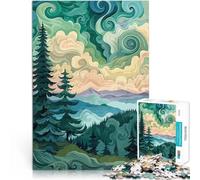 Puzzle da 1000 pezzi per adulti Paesaggio montano vorticoso Allena il tuo cervello e le tue mani Regalo di compleanno, regali, arte murale 38x26cm
