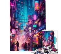 Puzzle da 1000 pezzi per adulti paesaggio notturno di città puzzle per ragazzi gioco pratico per migliorare la memoria regalo per amici e familiari (dimensioni 38x26cm)