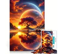 Puzzle da 1000 pezzi per adulti,paesaggio onirico astrale,gioco di incastro preciso,gioco di concentrazione,regalo,divertimento facile,decorazione natalizia (38x52cm)