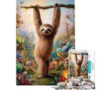 Puzzle da 1000 pezzi per adulti Paesaggio onirico del bradipo ideale per compleanni e Natale gioco rompicapo a tempo adatto a partire dai 14 anni (38x52cm)