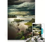 Puzzle da 1000 pezzi per adulti, Paesaggio onirico del fiume amazzonico, Gioco impossibile, Sfida difficile, Rafforza l'amore tra le coppie 50x75cm