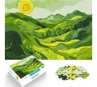 Puzzle da 1000 pezzi per adulti Paesaggio originale delle colline verdi Assemblaggio del modello offerte come regali per tutta la famiglia 52x38cm