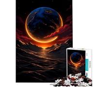 Puzzle da 1000 pezzi per adulti paesaggio planetario con orizzonte luminoso sfida per l'intelligenza giocattolo avvincente giochi per famiglie difficile regalo di Babbo Natale segreto (38x52cm)