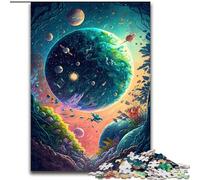 Puzzle da 1000 pezzi per adulti, paesaggio spaziale pazzo in legno, perfetto come decorazione fai da te o regalo di compleanno, 50x75cm, rompicapo stimolante, giocattolo rilassante per adolescenti