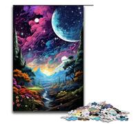 Puzzle da 1000 pezzi per adulti paesaggio spaziale psichedelico colorato decorazione perfetta per adolescenti dai 14 anni in su (dimensioni 75x50 cm)