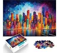 Puzzle da 1000 pezzi per adulti Paesaggio urbano colorato Giocattoli da gioco per regalo di famiglia Migliorare l'amore tra le coppie 50x70cm