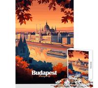 Puzzle da 1000 pezzi per adulti Paesaggio urbano di Budapest Decorazione per la casa Giocattoli Regali di Babbo Natale segreto Gioco per famiglie Aiuta il cervello Esercizio Dimensioni 50x75cm