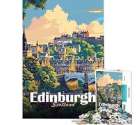 Puzzle da 1000 pezzi per adulti paesaggio urbano di Edimburgo sfida educativa difficile rilassante adatto a partire dai 14 anni (38x52cm)