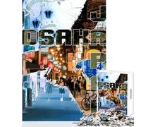 Puzzle da 1000 pezzi per adulti paesaggio urbano di Osaka Giappone Gioco impossibile ideale per le vacanze in casa per passare il tempo un giocattolo educativo che rafforza l'amore tra le coppie