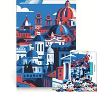Puzzle da 1000 pezzi per adulti, paesaggio urbano di Roma, colore ceruleo, gioco pratico, taglio di precisione, regalo di compleanno, regalo, 50x75cm