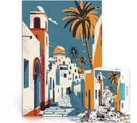 Puzzle da 1000 pezzi per adulti Paesaggio urbano di Tunisi Allena il tuo cervello e le tue mani offerte come regali per tutta la famiglia 38x26cm