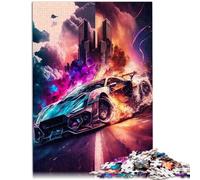 Puzzle da 1000 pezzi, per adulti, paesaggio urbano, modello automobilistico del futuro, da assemblare, alleviare lo stress, sfida difficile per ragazzi dai 14 anni in su, 26 x 38 cm