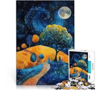 Puzzle da 1000 pezzi per adulti Paesaggio Van Gogh Fatto di legno per età 14+ Gioco di famiglia per e Un'opera d'arte misurare:50x75cm