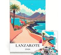 Puzzle da 1000 pezzi per adulti, paesaggio vulcanico di Lanzarote, gioco per famiglie, assemblaggio di figure, compleanno e Natale 38x52cm