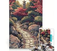 Puzzle da 1000 pezzi per adulti, Pagoda da giardino giapponese, Gioco impossibile, Per passare il tempo durante le vacanze a casa, Regalo per amici e familiari 38x26cm