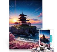 Puzzle da 1000 pezzi per adulti Pagoda giapponese Sakura Giocattoli educativi per l'apprendimento Giochi per famiglie Regalo divertente 52x38cm