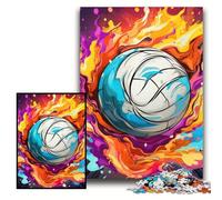 Puzzle da 1000 pezzi per adulti, pallavolo colorata, puzzle da 1000 pezzi per adulti, gioco interattivo per famiglie, rompicapo, giocattolo educativo, dimensioni 26x38cm