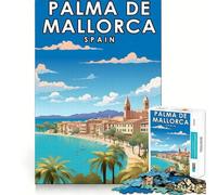 Puzzle da 1000 pezzi per adulti Palma di Maiorca Spagna Gioco di precisione Divertente sfida intelligente Gioco tranquillo Tempo libero Regalo di compleanno Hobby (50x75cm)