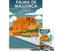 Puzzle da 1000 pezzi per adulti,Palma di Maiorca,Spagna Gioco divertente e stimolante per la mente Gioco casual per compleanni e occasioni speciali (38x26cm)