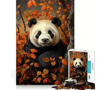 Puzzle da 1000 pezzi per adulti,panda autunnale,bellezza,taglio preciso,arte,gioco di logica,divertimento per il tempo libero,compleanno,gioco artistico (38x26cm)