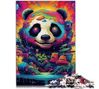 Puzzle da 1000 pezzi, per adulti, panda di animali colorati e difficili, idea regalo per adolescenti dai 14 anni in su, 26 x 38 cm
