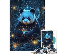 Puzzle da 1000 pezzi per adulti: Panda in una magica foresta di bambù Puzzle rilassante per adulti sfida impegnativa regalo antistress (dimensioni 38x26cm)