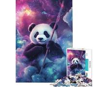 Puzzle da 1000 pezzi per adulti Panda nel cosmo - Puzzle antistress per adulti ideale per rilassarsi durante le vacanze per ammazzare il tempo e stimolare la mente (dimensioni 50x75cm)
