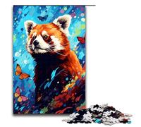 Puzzle da 1000 pezzi per adulti Panda rosso e farfalla di Splatters Tanti puzzle colorati fai da te Ottimi regali di Natale per adolescenti dai 14 anni in su 75x50 cm