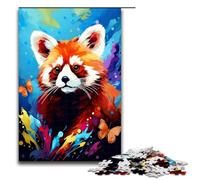 Puzzle da 1000 pezzi per adulti Panda rosso e farfalla di Splatters Un sacco di puzzle colorati per attività in famiglia gioco per famiglie antistress sfida difficile puzzle 75x50 cm