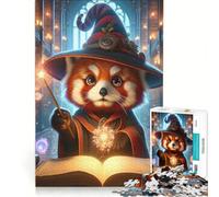 Puzzle da 1000 pezzi per adulti panda rosso mago magia giocattolo fai da te assemblaggio di modelli collezione d'artista belle arti 38x52cm