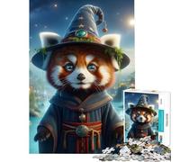 Puzzle da 1000 pezzi per adulti panda rosso stregone giocattolo avvincente per coltivare la pazienza gioco pratico decorazione per la casa regalo di compleanno (dimensioni 38x26cm)