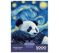 Puzzle Da 1000 Pezzi Per Adulti Panda Starry Night Puzzle Per Adulti Giochi Rilassanti Regalo Di Compleanno Ideale Come Regalo Per Tutta La Famiglia 52x38cm/1000pcs