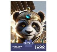 Puzzle Da 1000 Pezzi Per Adulti Panda Warrior Armor Statue Puzzle Per Adolescenti Giocattoli Fai Da Te Migliorano La Memoria Regali Di Compleanno E Unici 52x38cm/1000pcs
