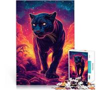 Puzzle da 1000 pezzi per adulti Pantera Astrale della Nebulosa di Mezzanotte apprendimento educativo con poster abbinato e foglio di quiz 52x38cm