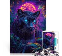 Puzzle da 1000 pezzi per adulti Pantera Astrale della Nebulosa di Mezzanotte Assemblaggio del modello Migliorare l'amore tra le coppie 38x26cm