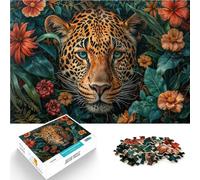 Puzzle da 1000 pezzi per adulti pantera dagli occhi dorati Fatto di carta，per e da 14 anni in su gioco di sfida unico Regali di gioco di Natale。misurare：26x38cm/10.24 x 14.96pollice