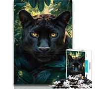 Puzzle da 1000 pezzi per adulti, pantera della giungla, aiuta il cervello a esercitare i giocattoli avvincenti per coltivare la pazienza, decorazione perfetta 38x26cm