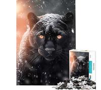 Puzzle da 1000 pezzi per adulti Pantera Nera Gioco avvincente per coltivare la pazienza pratico e divertente ideale come regalo per donne o per chi ama l'arte (dimensioni 38x26cm)