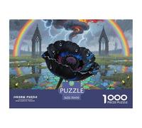 Puzzle Da 1000 Pezzi Per Adulti Papaver Rhoeas - Gioco Di Abilità Per Tutta La Famiglia Con Rainbow - Decorazione Per La Casa 70x50cm/1000pcs
